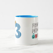 Tasse 2 Couleurs Fière maman des trois (Centre)