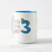 Tasse 2 Couleurs Fière maman des trois (Devant gauche)