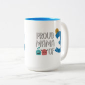 Tasse 2 Couleurs Fière maman des trois (Devant droit)