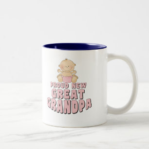 Tasse 2 Couleurs Fière nouvelle arrière-grand-père fille