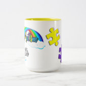 Tasse 2 Couleurs Fière soeur de l'autisme (Centre)