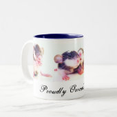Tasse 2 Couleurs Fièrement possédé par des rats ! (Devant gauche)