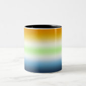 Tasse 2 Couleurs Fierté Agender AroAce à dégradé (Centre)
