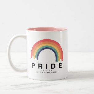 Tasse 2 Couleurs Fierté amour gagne coloré arc-en-ciel LGBTQ