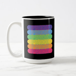 Tasse 2 Couleurs Fierté dans les couleurs arc-en-ciel