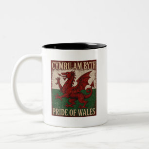 Tasse 2 Couleurs Fierté du Pays de Galles Cymru Am Byth