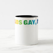 Tasse 2 Couleurs Fierté LGBTQ Arc-en-ciel sonne gay (Centre)