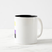 Tasse 2 Couleurs Fierté non binaire (Devant droit)