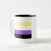 Tasse 2 Couleurs Fierté non binaire (Devant gauche)