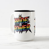 Tasse 2 Couleurs Fierté & Puissance LGBTQ (Devant gauche)