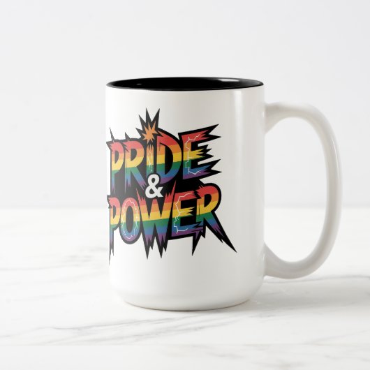 Tasse 2 Couleurs Fierté & Puissance LGBTQ (Droit)