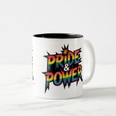 Tasse 2 Couleurs Fierté & Puissance LGBTQ (Devant droit)