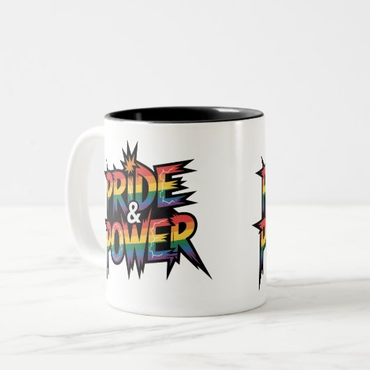 Tasse 2 Couleurs Fierté & Puissance LGBTQ (Devant gauche)