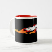 Tasse 2 Couleurs Fiery Speedy Squirrel Original Art Mug. (Devant gauche)