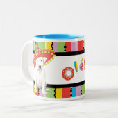 Tasse 2 Couleurs Fiesta Dogo Argentino (Devant gauche)