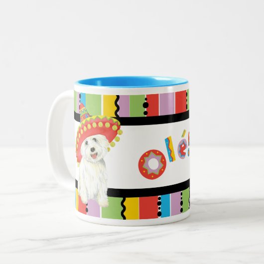 Tasse 2 Couleurs Fiesta Westie (Devant gauche)