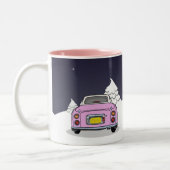 Tasse 2 Couleurs Figaras Fêtes Figaro Rose Figaro Car (Gauche)