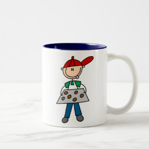 Tasse 2 Couleurs Figure à bâtonnets faisant cuire des biscuits