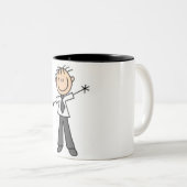 Tasse 2 Couleurs Figure de bâton papa (Devant droit)