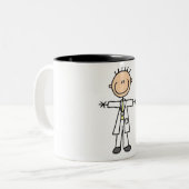 Tasse 2 Couleurs Figure Docteur Stick (Devant gauche)