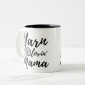 Tasse 2 Couleurs Fil Aimant Mama ・ Knit Crochet Artisanat (Devant gauche)