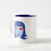 Tasse 2 Couleurs Fille 3D (Devant gauche)