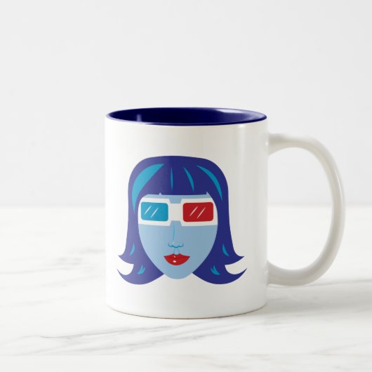 Tasse 2 Couleurs Fille 3D (Droit)
