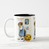 Tasse 2 Couleurs Fille avec Jack o' Lantern (Gauche)