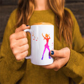 Tasse 2 Couleurs Fille danser avec musique Notes - Cool K-Pop