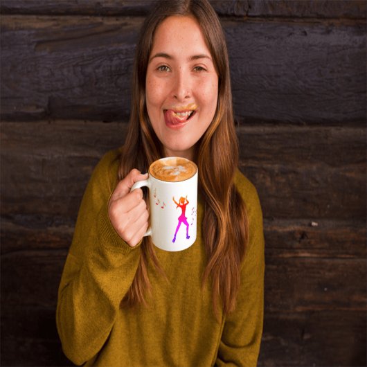Tasse 2 Couleurs Fille danser avec musique Notes - Cool K-Pop