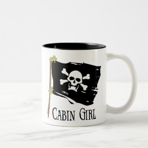 Tasse 2 Couleurs Fille de cabine de jolly roger