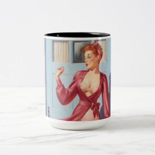 Tasse 2 Couleurs Fille de couverture du journal du matin
