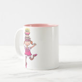 Tasse 2 Couleurs Fille de joyeux anniversaire (Devant gauche)