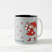 Tasse 2 Couleurs Fille de Noël (Devant droit)