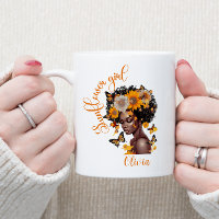 Fille de tournesol afro-américaine personnalisée