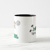 Tasse 2 Couleurs Fille de volleyball (Centre)