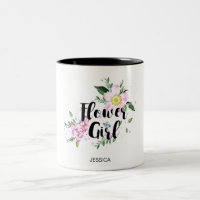 Fille des fleurs mariage aquarelle florale rose