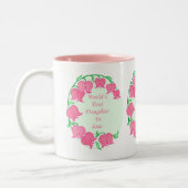 Tasse 2 Couleurs Fille des Tulipes roses en droit (Gauche)