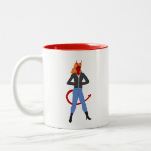 Tasse 2 Couleurs fille diable