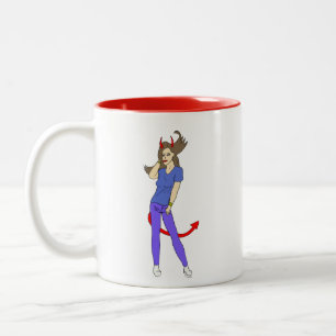 Tasse 2 Couleurs fille diable
