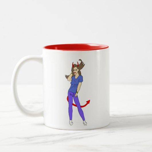 Tasse 2 Couleurs fille diable (Gauche)