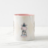 Tasse 2 Couleurs Fille Harlequin de Carnaval (Centre)