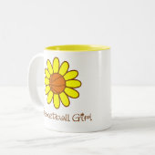 Tasse 2 Couleurs Fille jaune de basket-ball (Devant gauche)