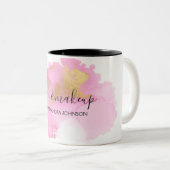 Tasse 2 Couleurs Fille laveuse rose et or (Devant droit)