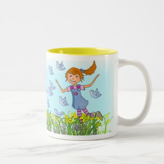 Tasse 2 Couleurs Fille nom personnalisé printemps filles amusant mu (Droit)