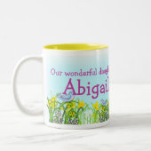 Tasse 2 Couleurs Fille nom personnalisé printemps filles amusant mu (Gauche)