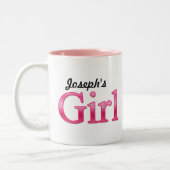Tasse 2 Couleurs Fille personnalisée (Gauche)