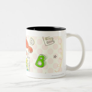 Tasse 2 Couleurs Fille s'asseyant sur la chaise, étudiant