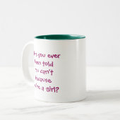 Tasse 2 Couleurs Fille scientifique noire (Devant gauche)
