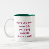 Tasse 2 Couleurs Fille scientifique noire (Gauche)
